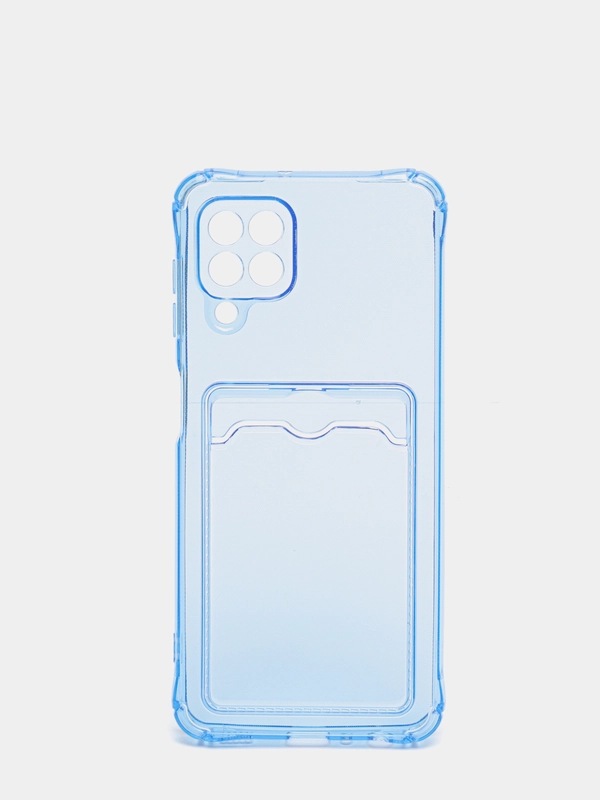 Силиконовый прозрачный чехол с визитницей для моделей IPhone и Samsung