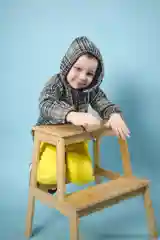 Рубашка фланелевая в клетку, серая, с капюшоном