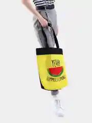 Сумка шопер для пляжа, бассейна тканевая с принтом Summer