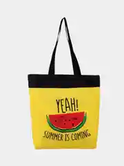 Сумка шопер для пляжа, бассейна тканевая с принтом Summer