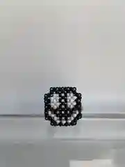 Черный кольцо смайл из бисера
