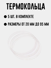 Термокольцо для натяжных потолков, диаметр 20 мм - 95 мм, 5 штука