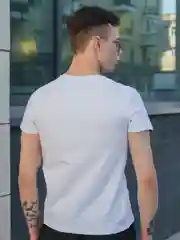 Белый футболка базовая мужская Alga