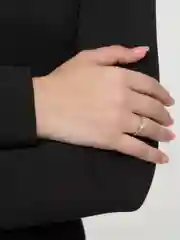 Кольцо с цирконом, серебристый цвет