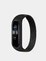 Черный ремешок матерчатый, для Xiaomi Mi Band 3, 4, 5, 6, 7