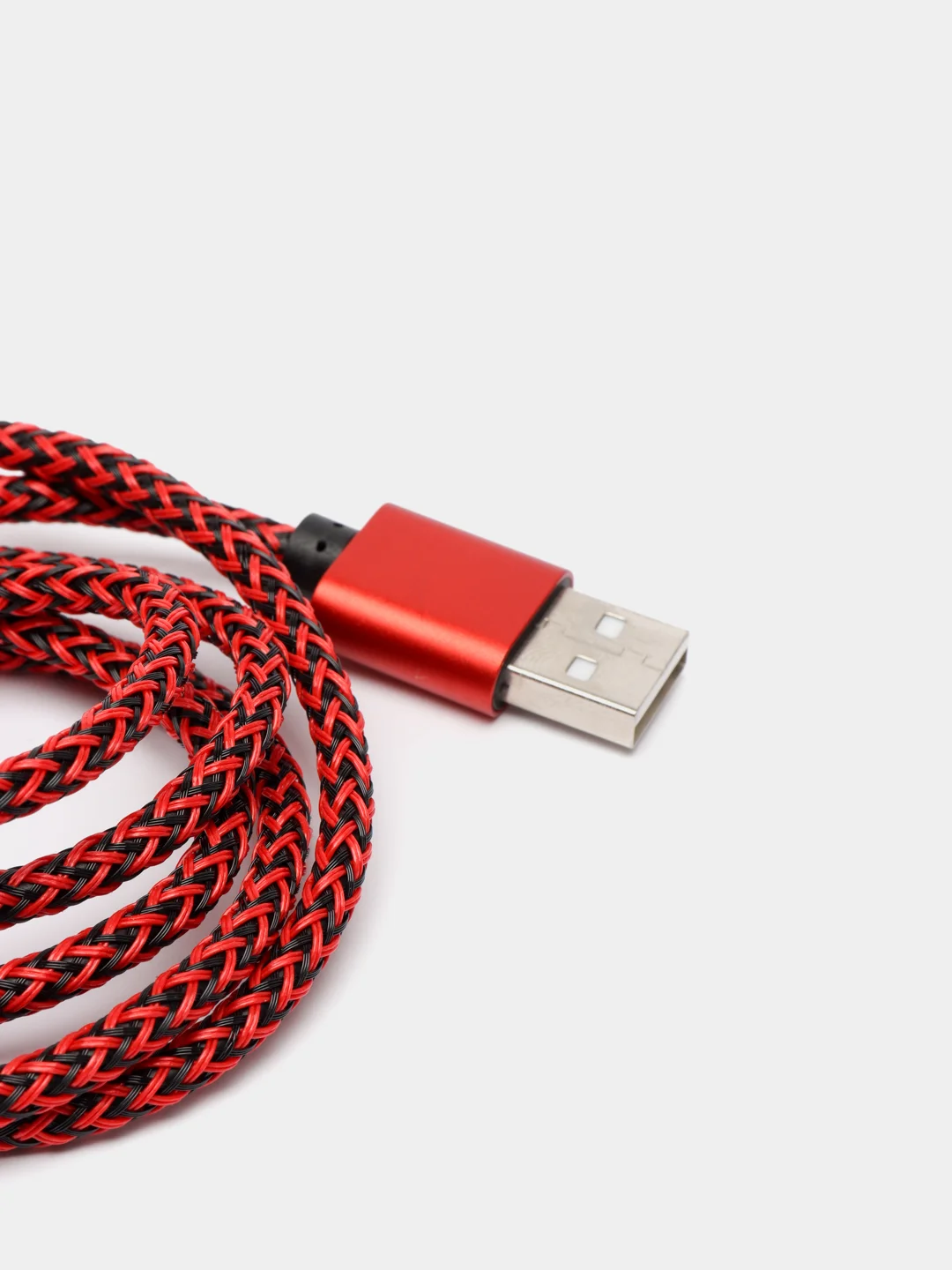Красный кабель USB - microUsb для Зарядки и Передачи данных