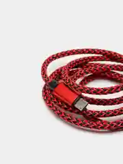 Красный кабель USB - microUsb для Зарядки и Передачи данных