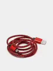 Красный кабель USB - microUsb для Зарядки и Передачи данных