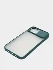 Зеленый чехол с защитой камеры для iPhone 12  PRO MAX (Матовый Чехол)