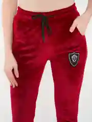 Багровый женские велюровые брюки Elendi 57030