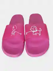Красный женские шлепанцы