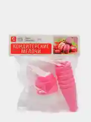 Мешок кондитерский, 6 насадок (основание насадки 2,5 см),29*19*3,5 см, насадки и цвет МИКС