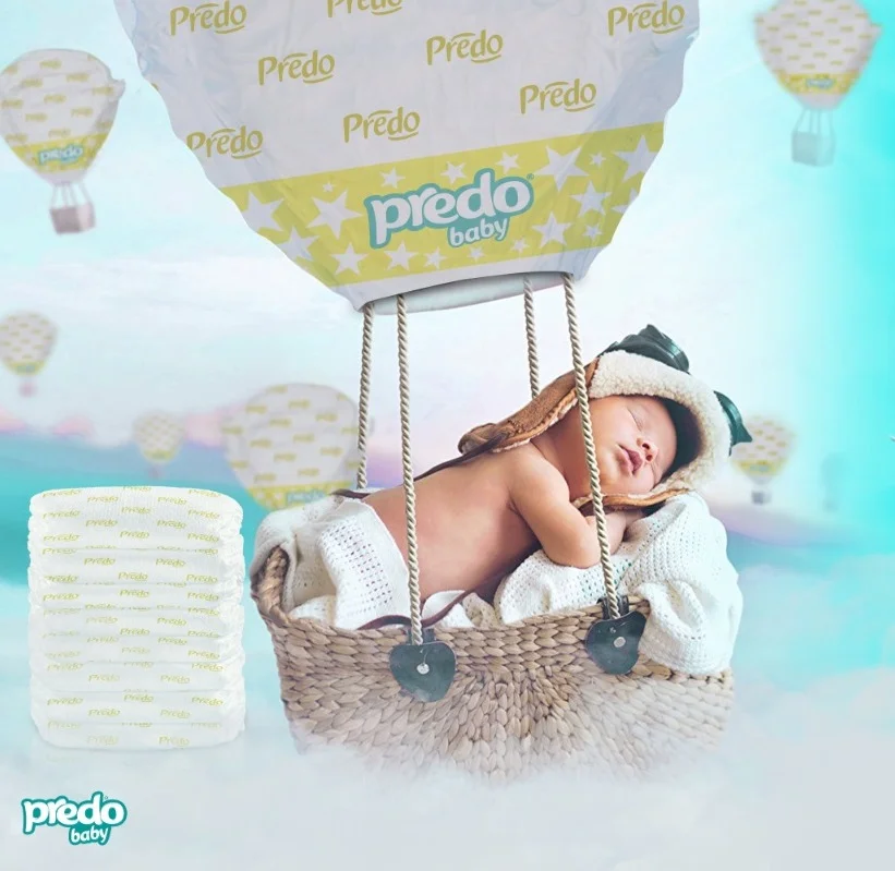 Подгузники Predo baby №2, детские, от 3 до 6 кг, 76 штук