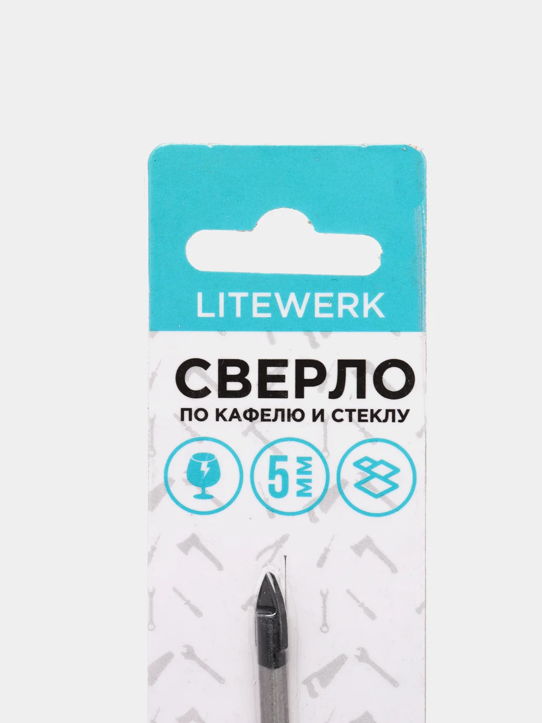Сверло по кафелю и стеклу  3/4/5/6/8/10/12/14 мм, круглый хвостовик, LiteWerk