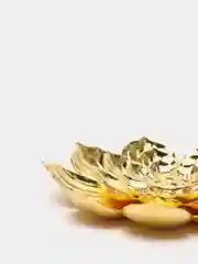 Золотой подставка для благовоний из латуни "Лотос"