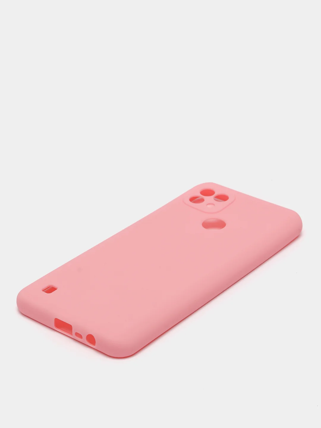Розовый чехол для Realme C21, Realme  7,  Realme  C11 / C20, матовый силиконовый