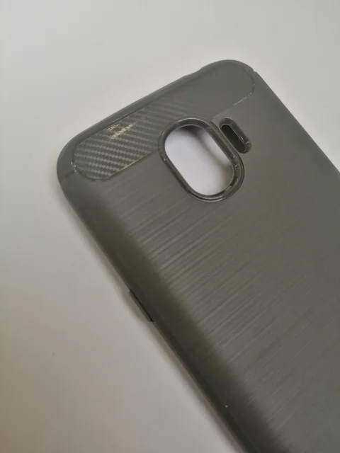 Тёмно-серый силиконовый усиленный чехол Samsung j2 18(j250)/ джей 2 18