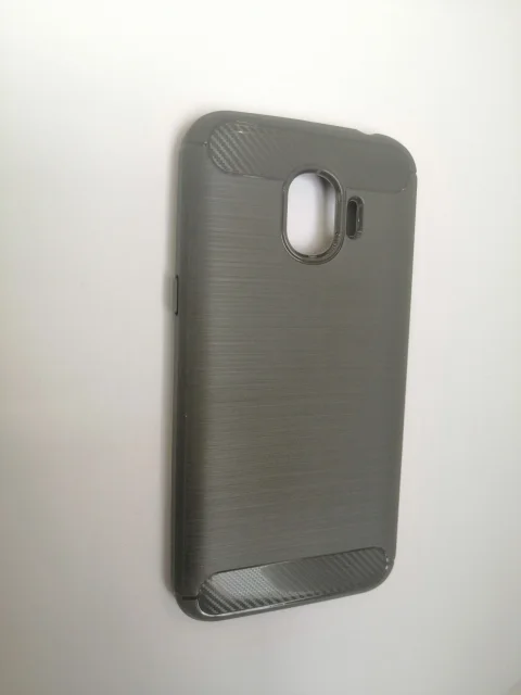 Тёмно-серый силиконовый усиленный чехол Samsung j2 18(j250)/ джей 2 18