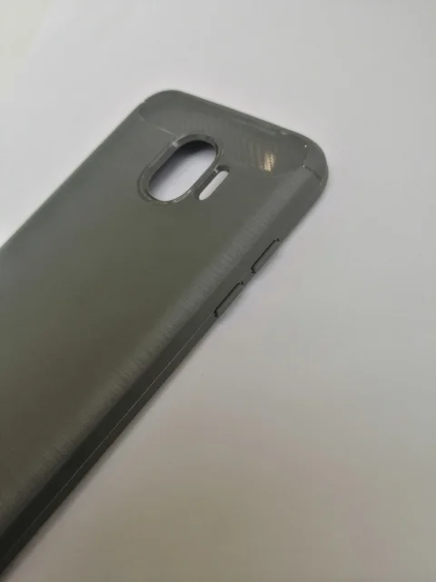 Тёмно-серый силиконовый усиленный чехол Samsung j2 18(j250)/ джей 2 18