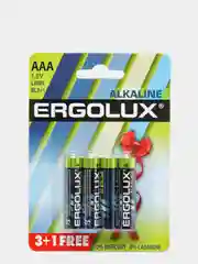 Батарейки Ergolux АА, ААА, пальчиковые LR6, мизинчиковые LR03, алкалиновые
