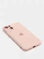 Коралловый меланж чехол на iPhone 11, 13, 12, XR, Pro, Max, Mini, бархатный
