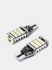 Светодиодные LED лампы 2 шт CUNBUS 45 smd, T15, белые, в габариты, салон и задний ход
