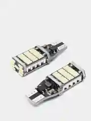 Светодиодные LED лампы 2 шт CUNBUS 45 smd, T15, белые, в габариты, салон и задний ход