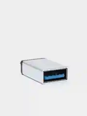 Серебряный переходник Type-C на USB-A