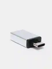 Серебряный переходник Type-C на USB-A