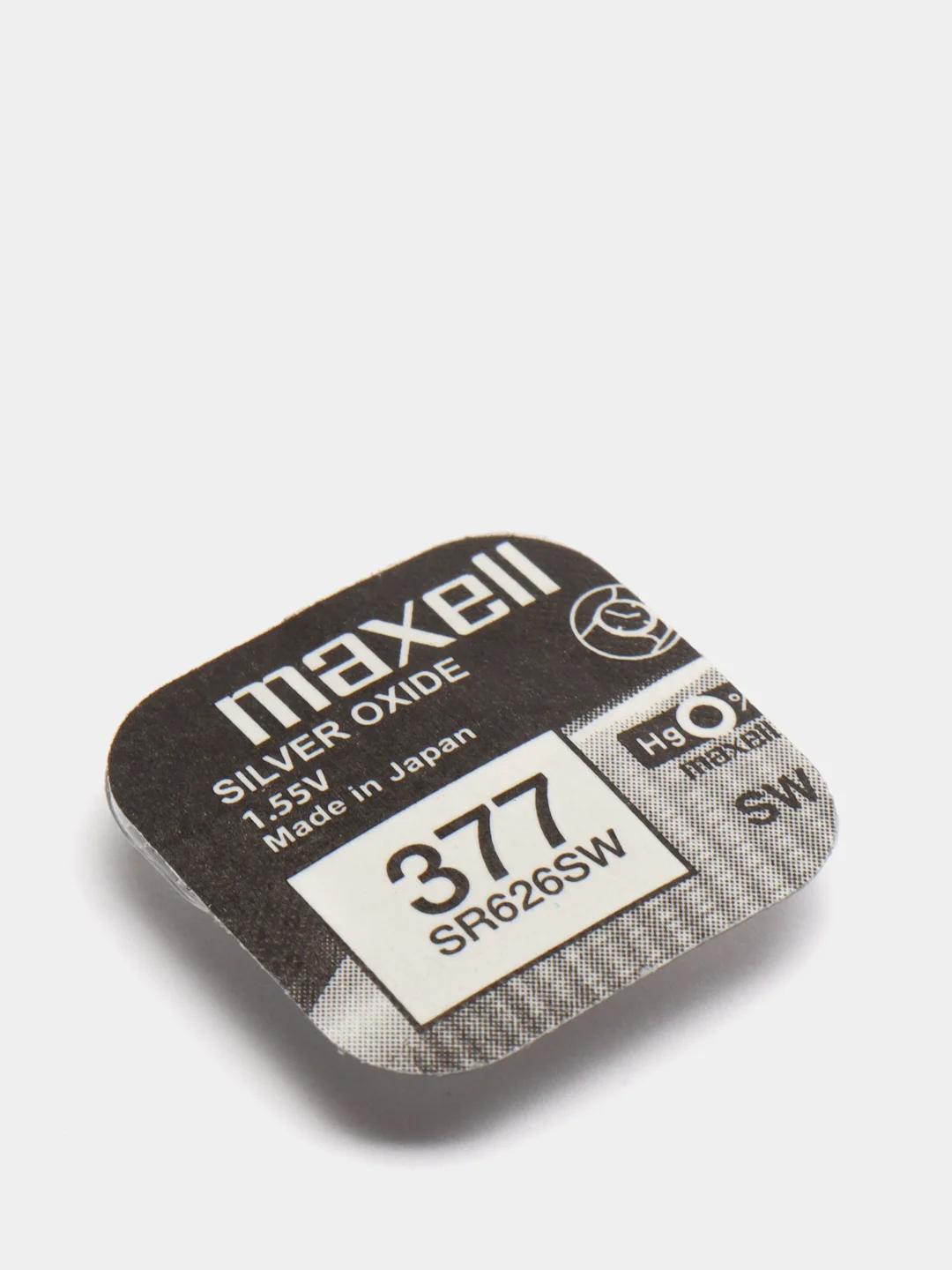 Часовая батарейка Maxell 377, SR626SW, AG4 серебряно-цинковый элемент питания, 1,55 V