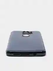 Темно-синий чехол Xiaomi Redmi Note 8 Pro, Сяоми Редми Нот 8 Про силиконовый с глянцевой рамкой