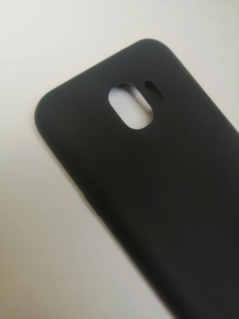 Черный силиконовый ультратонкий черный чехол Samsung j2 18