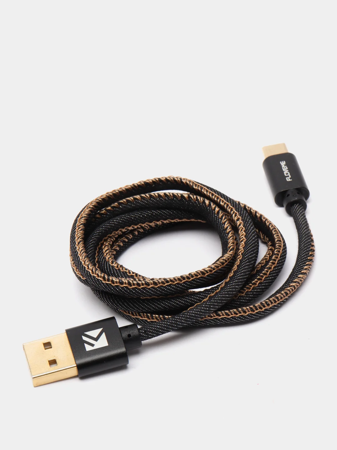 Кабель Denim Floveme, Type C и Micro SD, джинсовый, 3 цвета, 1 метр