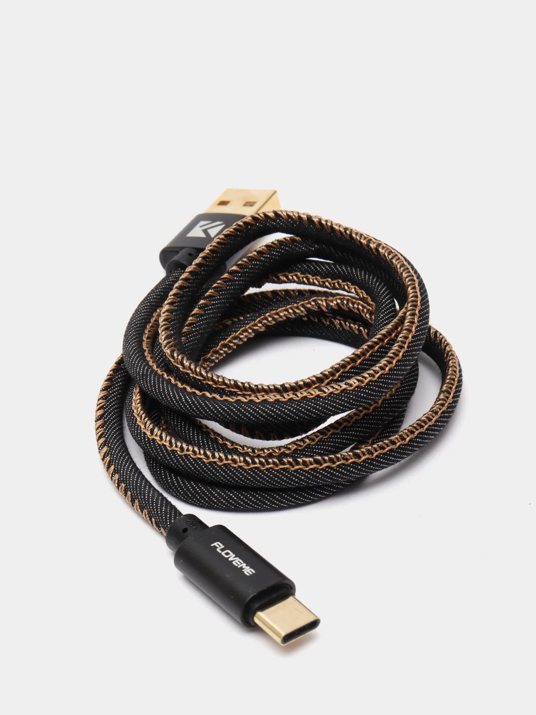Кабель Denim Floveme, Type C и Micro SD, джинсовый, 3 цвета, 1 метр