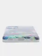 Индиго чехол для Samsung A12, A22, A51, A52, A72, S20FE, S21FE, S22 цветы, голограмма