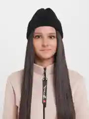 Черный шапка вязаная
