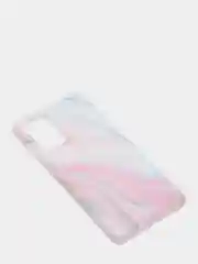Слоновая кость чехол для Samsung A12, A22, A51, A52, A72, S20FE, S21FE, S22 цветы, голограмма