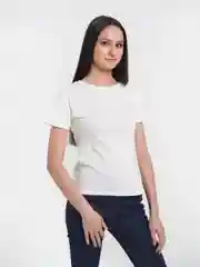 Молочный футболка женская