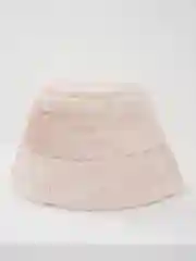 Молочный панама меховая с прямыми полями (шапка)