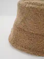 Карамельный панама меховая, панамка тёплая в корейском стиле