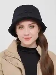 Черный панама теплая с ворсом