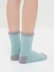 Мятный носки мохровые мягкие длинные