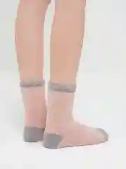 Коралловый меланж носки мохровые мягкие длинные