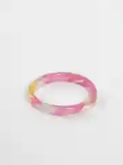 Розовый женское кольцо пластик