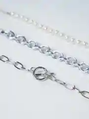 Серебряный браслет с искусственным жемчугом, 3 штуки