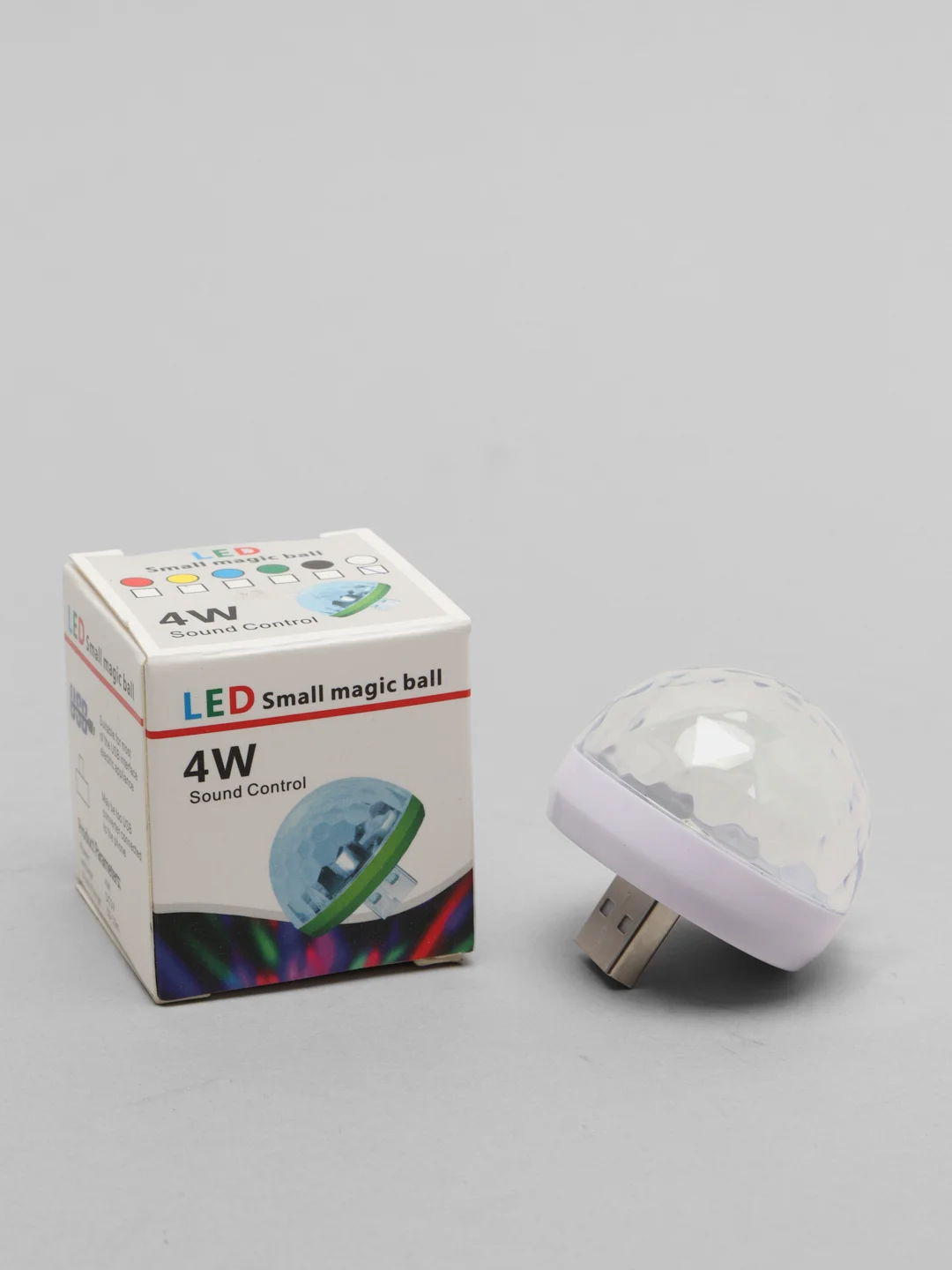 Белый мини светомузыка USB