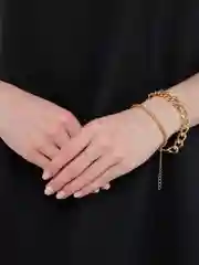 Золотой двухслойный браслет