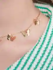 Красный цепочка ожерелье на шею с плетением "рыбья кость"