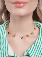 Красный цепочка ожерелье на шею с плетением "рыбья кость"
