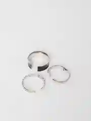 Серебряный кольцо на Новый год, набор 3 штуки